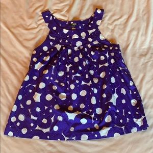 Theory purple patterned blouse size M